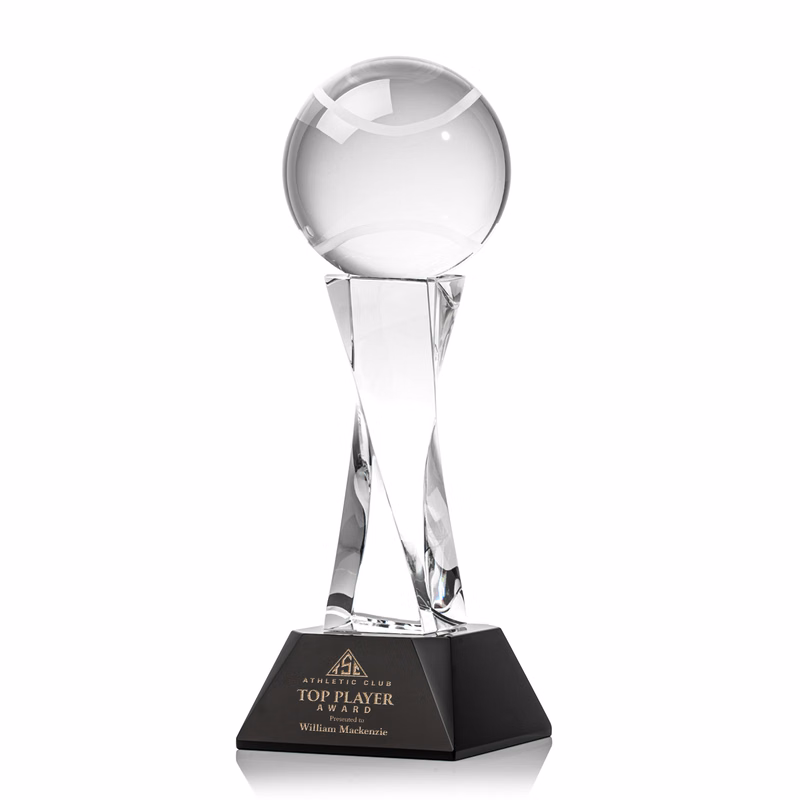 Tennis Ball Award on Langport Base - Black