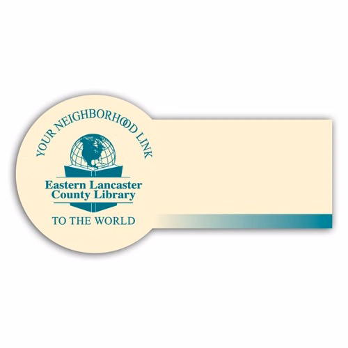 Laminated Name Badge (2"X4") Rectangle W/Round End