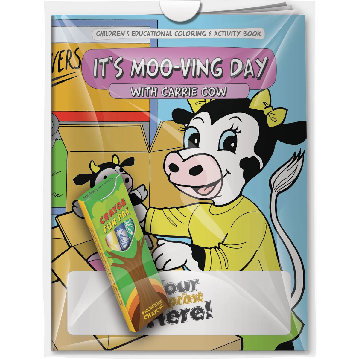 Combo Pack - CB1045 Coloring Book & 4-Pack of Crayons in a Poly Bag 1