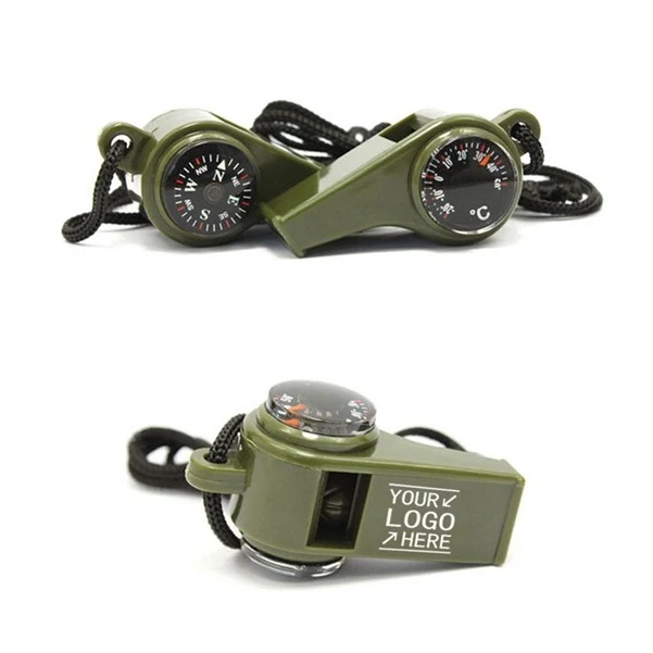 3 In 1 Whistle With Compass And Thermometer 1