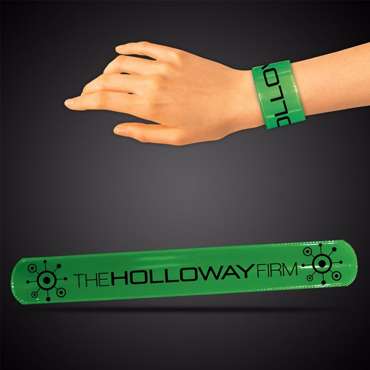 Green 8 3/4" Slap Bracelet