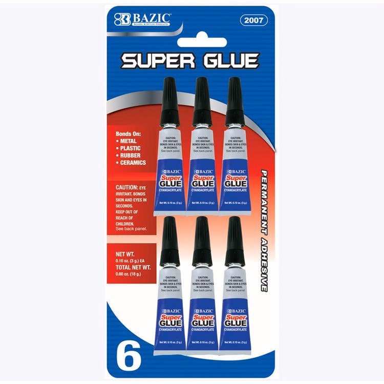 Super Glue - 0.10 oz 6 per Pack