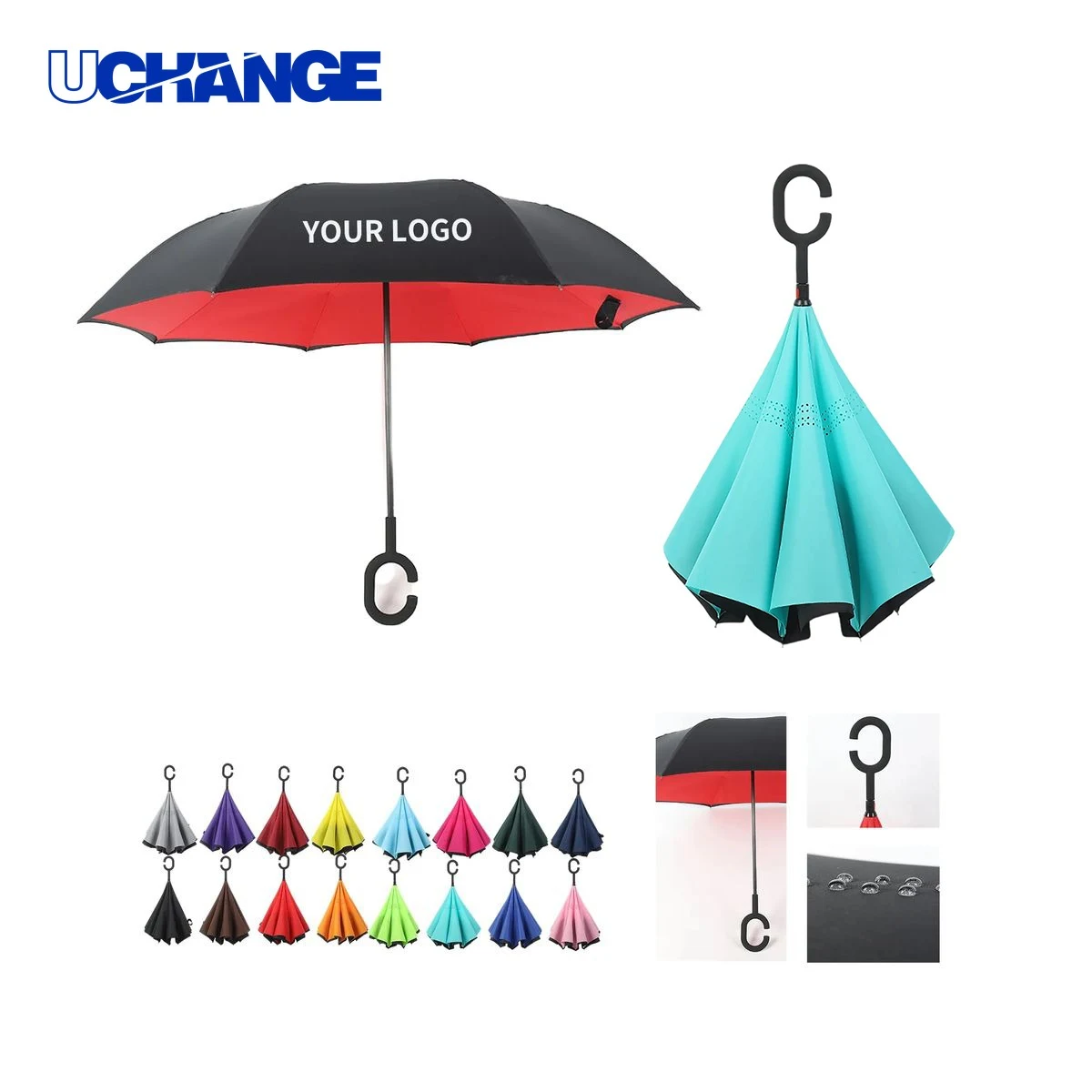 Pongee Inversion Umbrella Auto Open 1