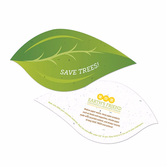 Save Trees Plantable Leaf Shapes