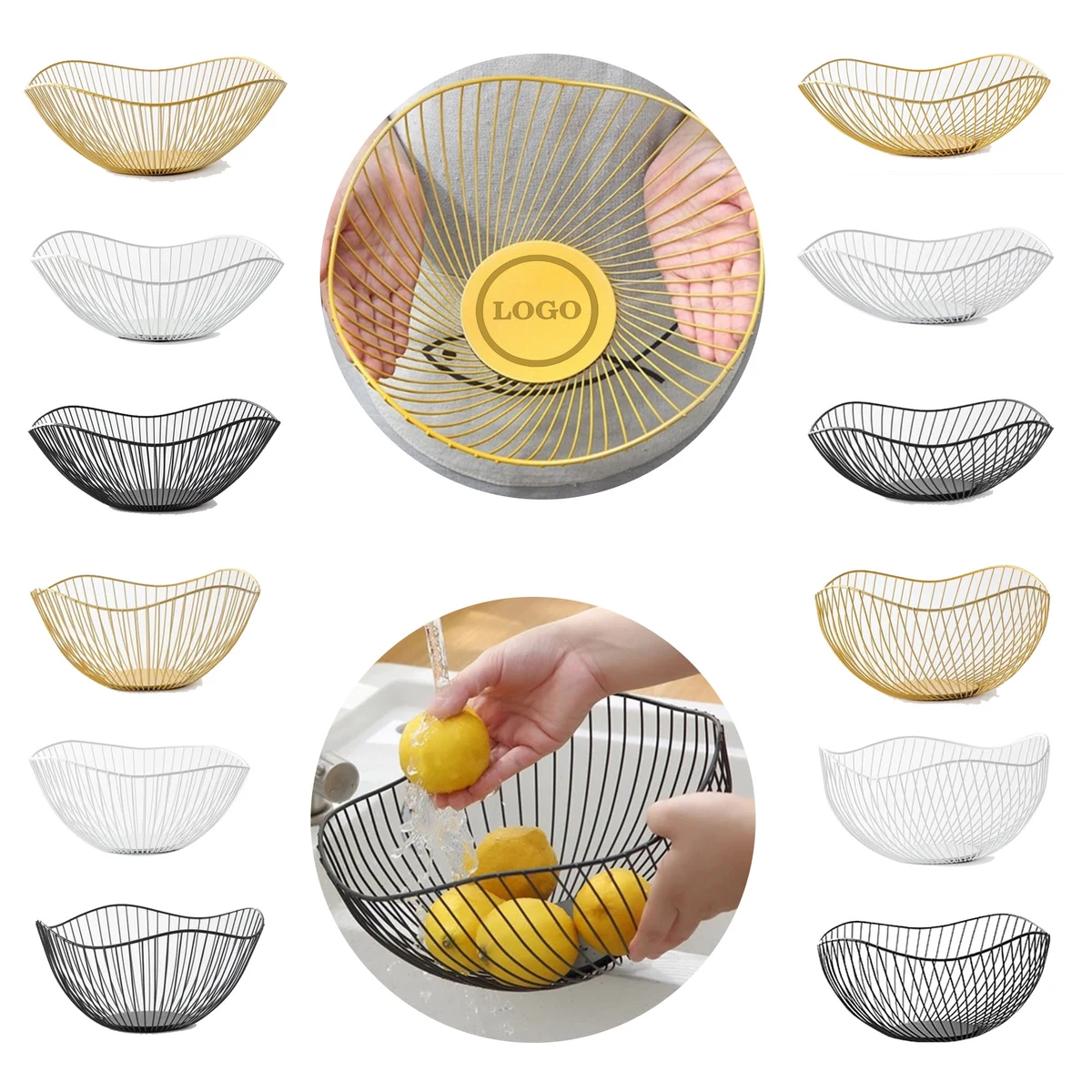 Hoop-Shaped Stainless Steel Fruit Basket 1