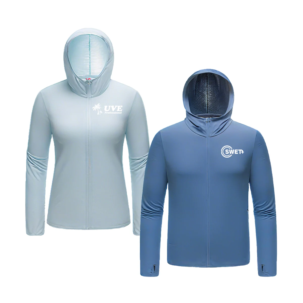 UPF 50+ Long Sleeve Sun Protection Zip Up Hoodie 1