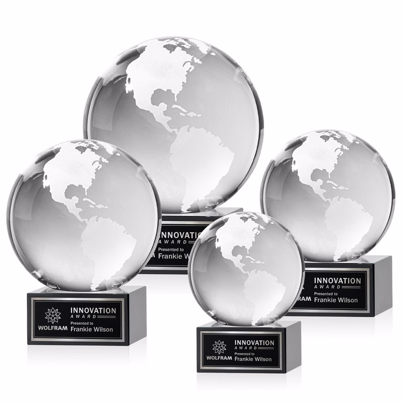 Globe Award on Hancock Base - Black