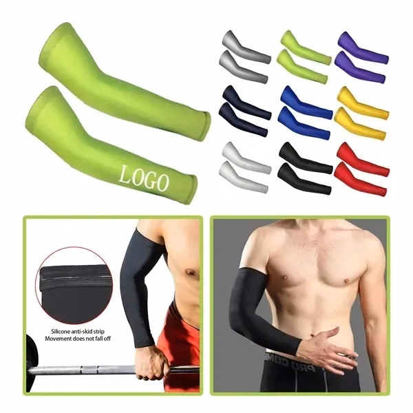 Non-Slip Silicone Ice Silk Cycling Arm Sleeves