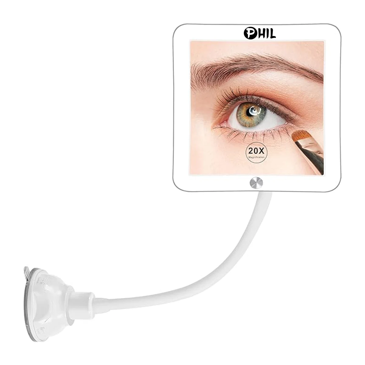 Makeup mirror with suction cup 1