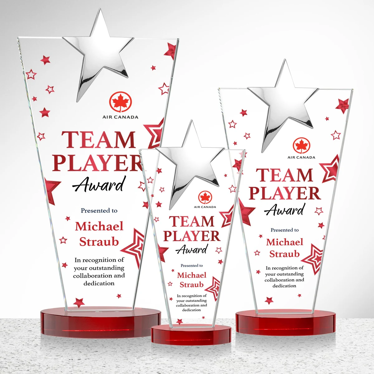 Mantella Chrome Star VividPrint™ Award - Red 1