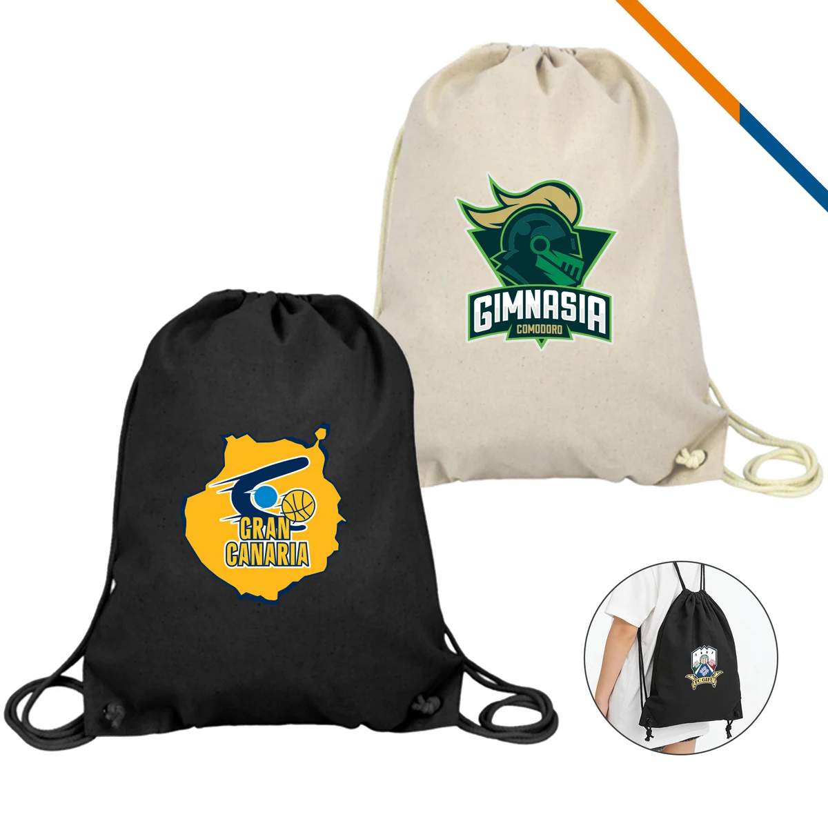 GoCinch 5.5 oz Cotton Drawstring Backpack 1