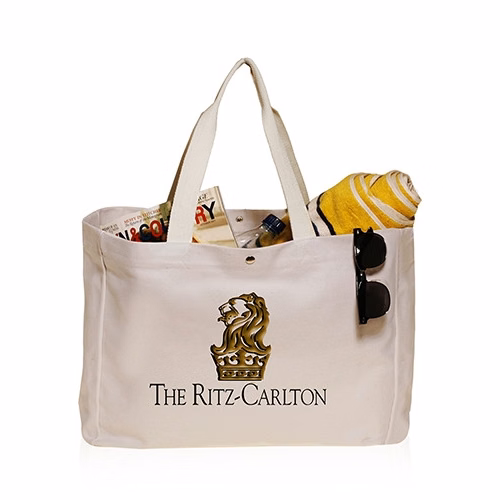 18 oz Cotton Canvas Beach Tote Bag