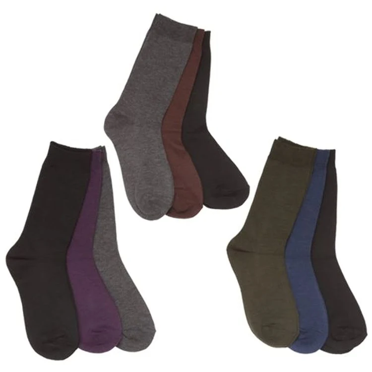 Women's Crew Socks - 3 Pack Solid Colors Size 9-11 1