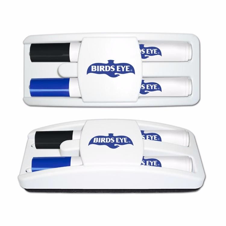Dry Erase Gear Dry Erase Marker & Eraser Set - Black & Blue