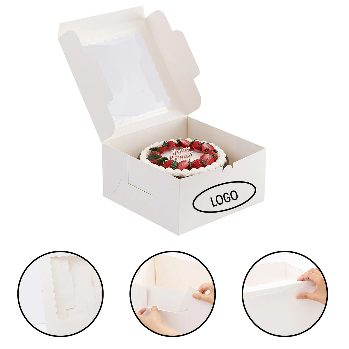 10 Inch Bakery Cake Box with Window 1