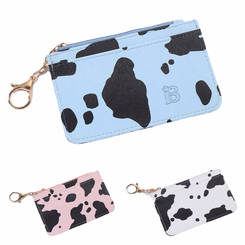 Pu Leather Cow Print Wallet