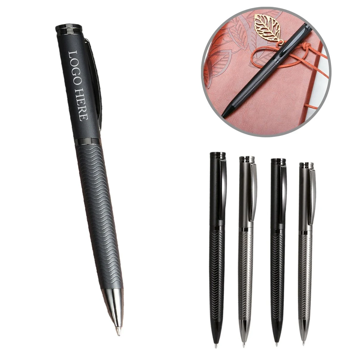 MOQ10 Elegant Retractable Metal Ballpoint Business Pen 1