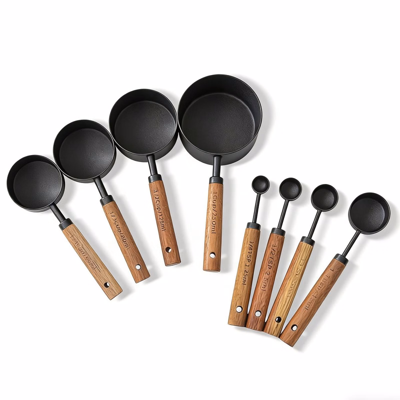 Custom Logo 8-Piece Stainless Steel Measuring Cups & Spoons Set