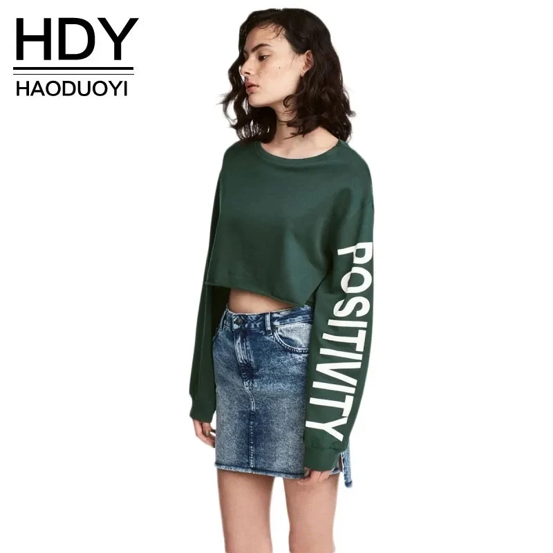 Printed Long Sleeve Crop Top 1