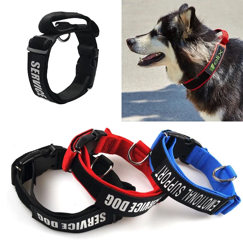 Tactical Dog Collars Adjustable Thick Nylon Handle 1