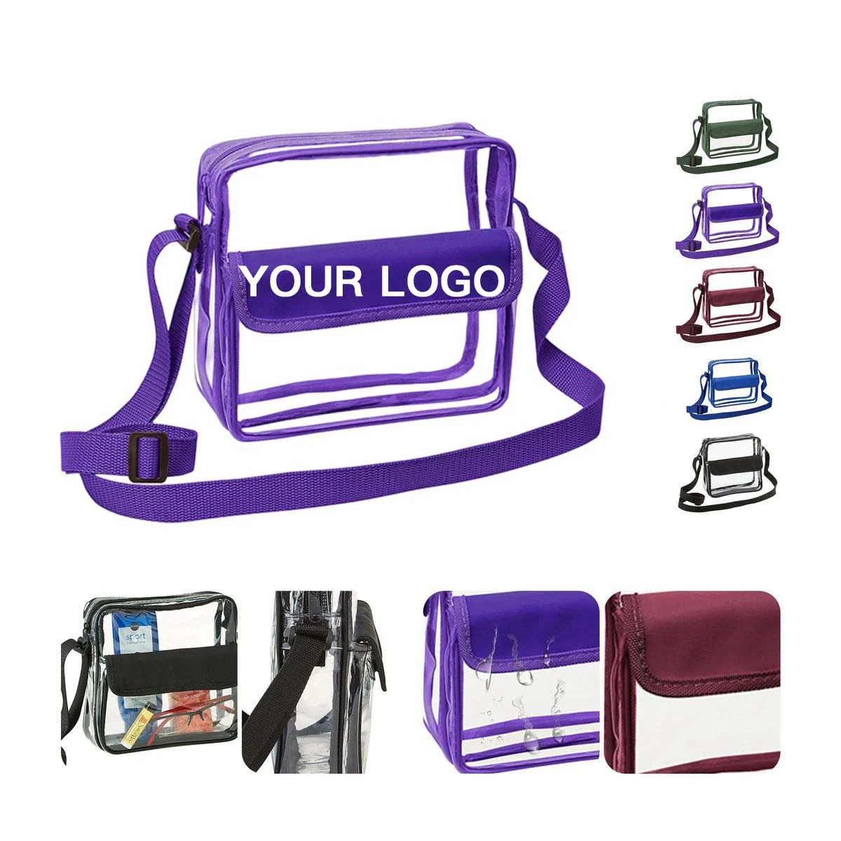 Waterproof Cosmetic Bag with Adjustable Strap 1