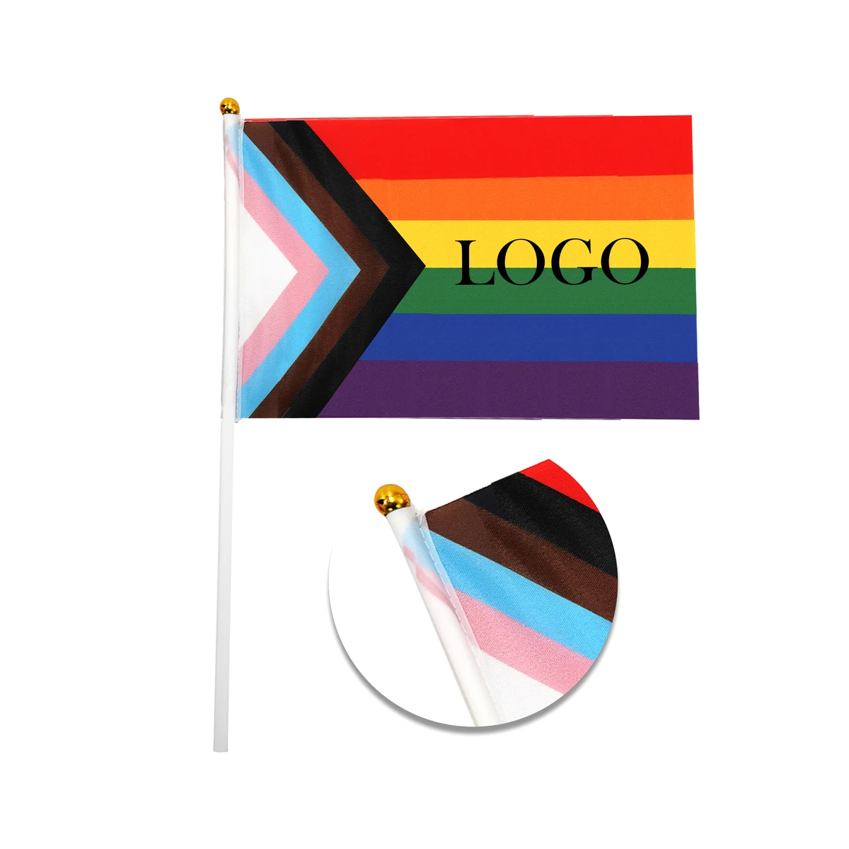 Mini Rainbow Hand Flag 1