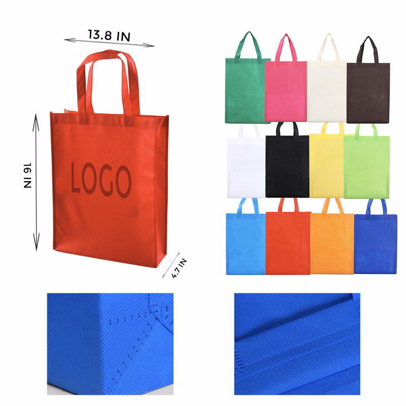 MOQ 10 PCS Sturdy Vertical Non Woven Bag
