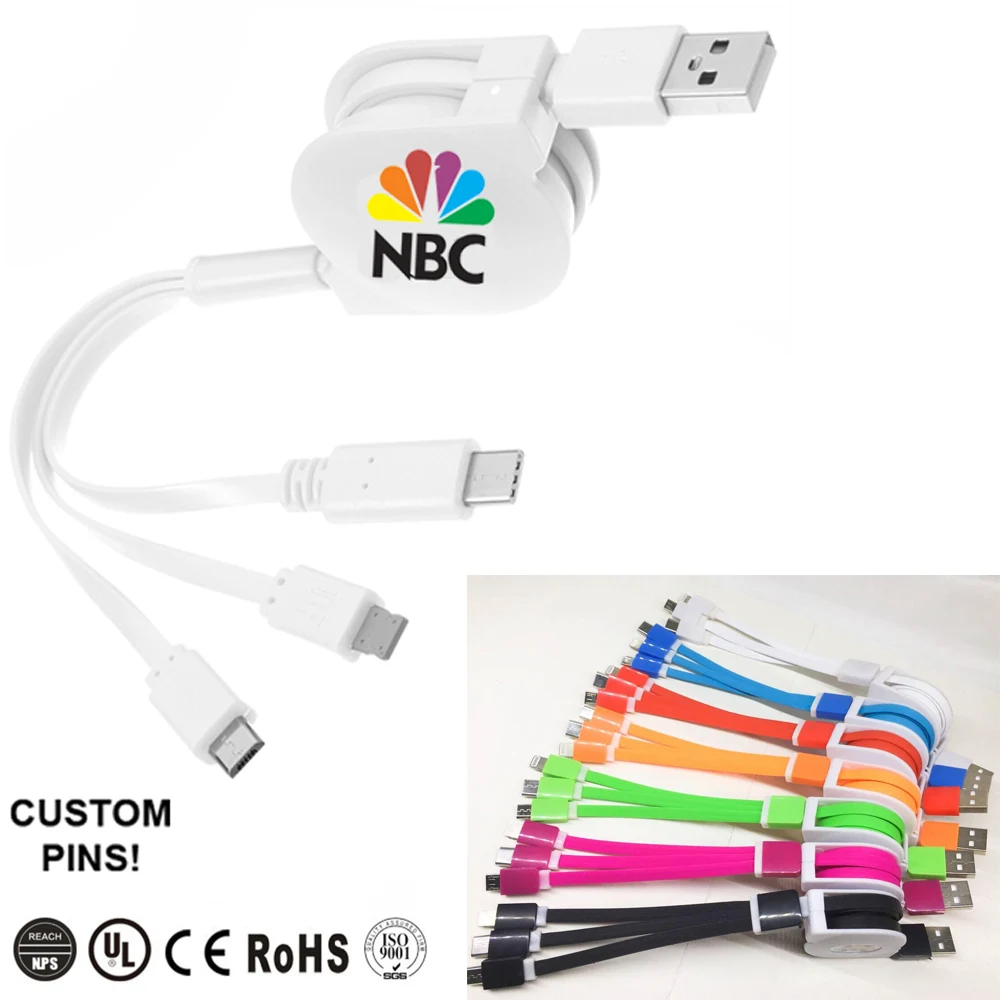 3-In-1 Magic USB Retractable Mobile Charging Cable 1