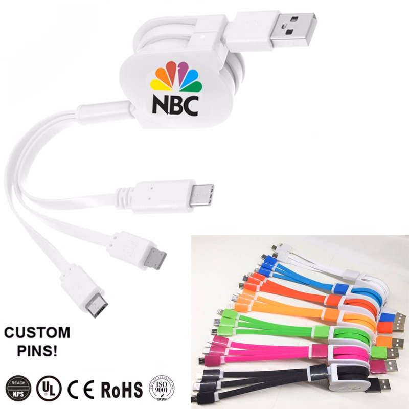 3-In-1 Magic USB Retractable Mobile Charging Cable