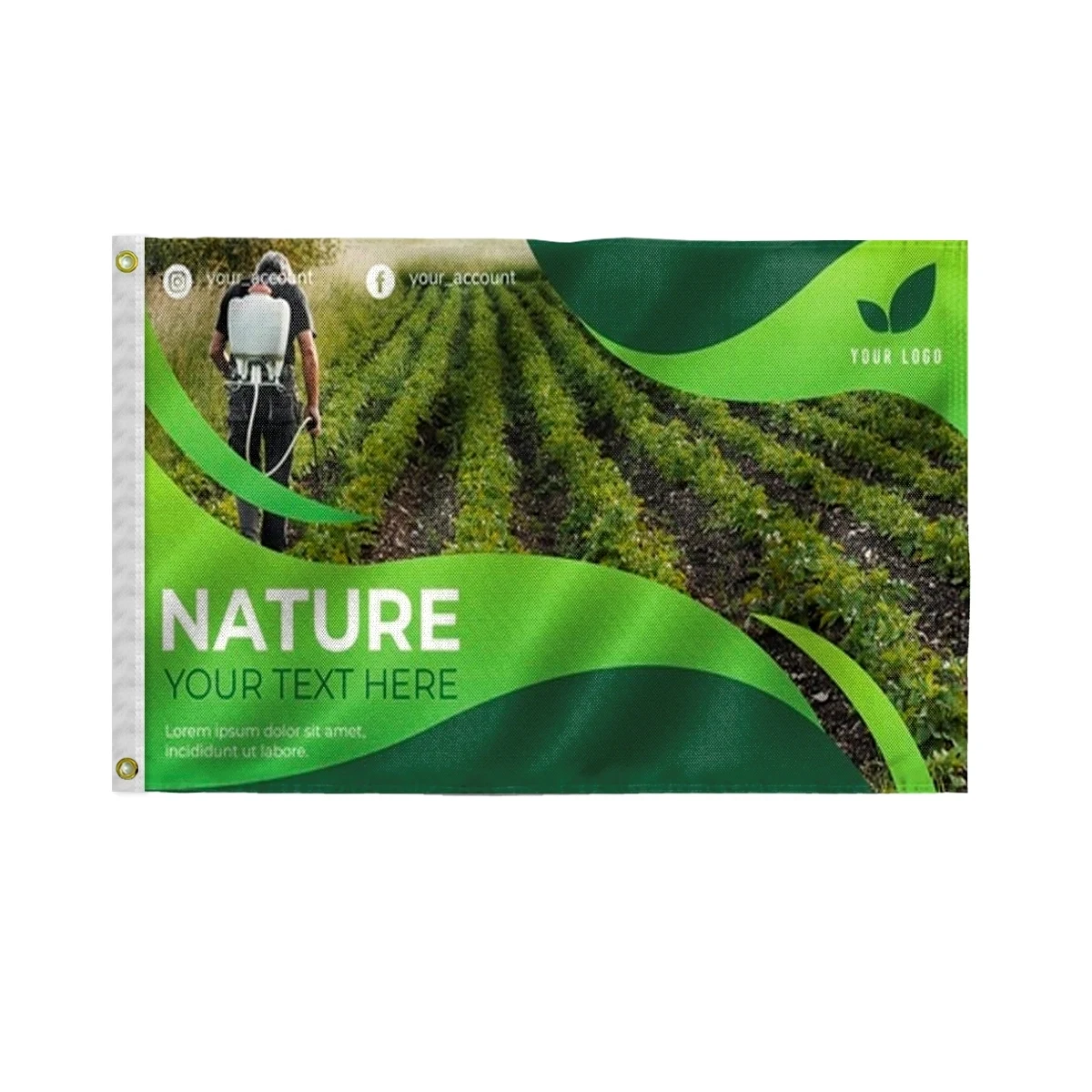 Custom Screen Sublimation Flag - 3' x 5' Nylon 1