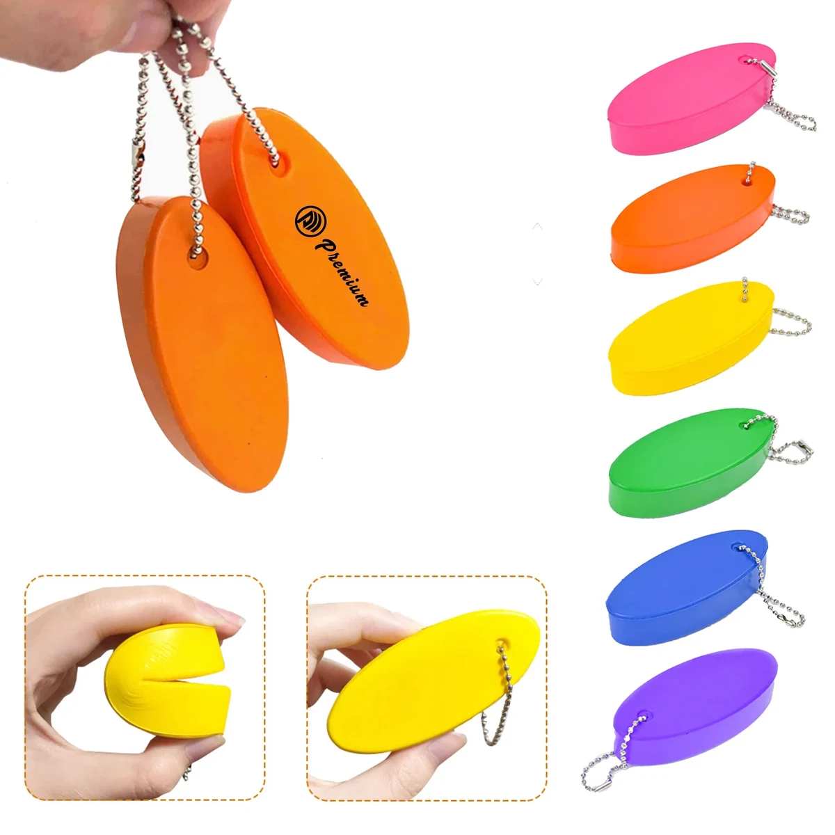 Customized Oval Foam Keychain 1