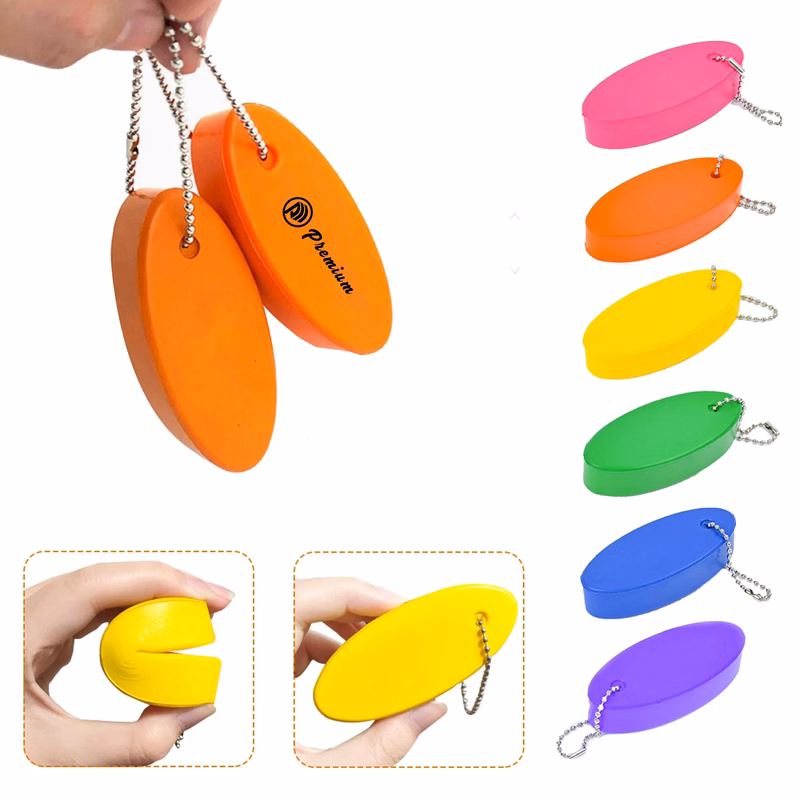 Customized Oval Foam Keychain