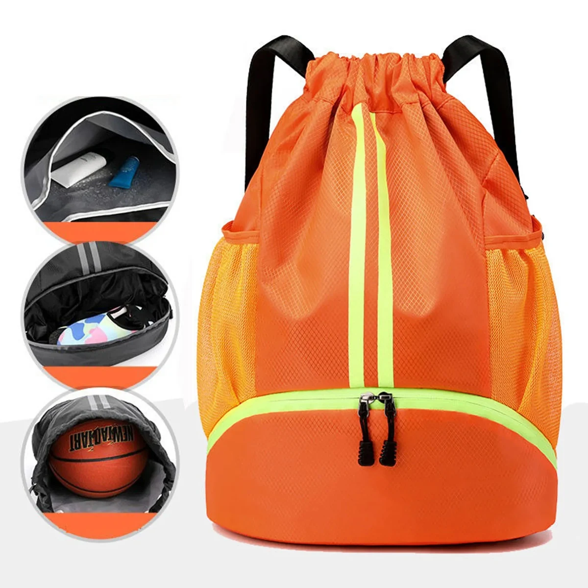 Waterproof Dry Wet Separate Drawstring Backpack 1