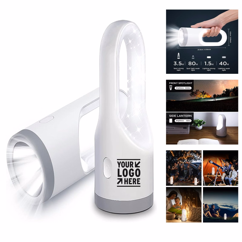 1000 Lumens Rechargeable U-Shape Spotlight Lightweight Waterproof Outdoor LED Handheld Flashlight