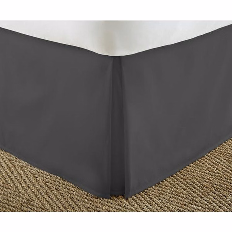 Premium Bed Skirts - Black King Pleated