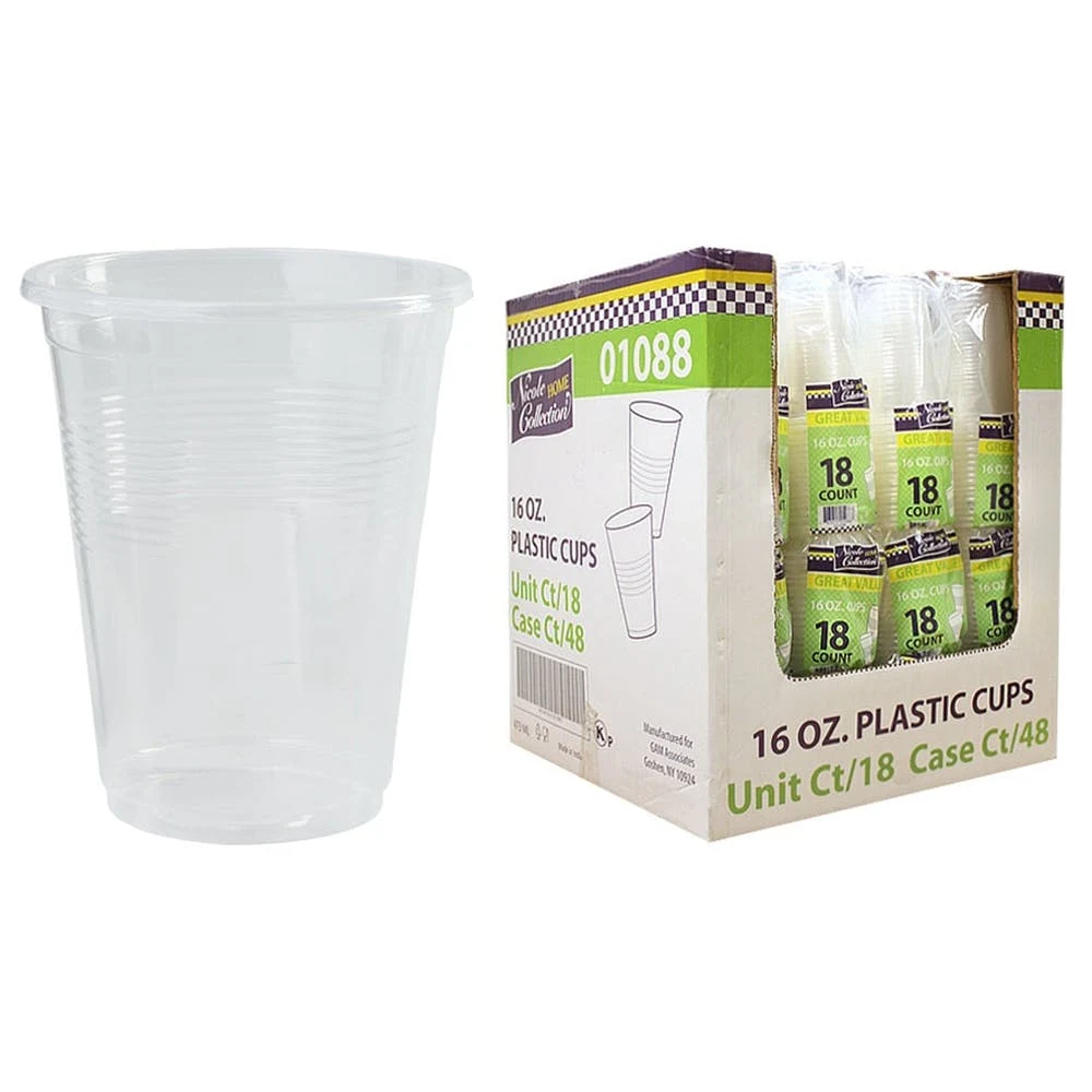 Plastic Soft Cups - Clear 16 oz. 1