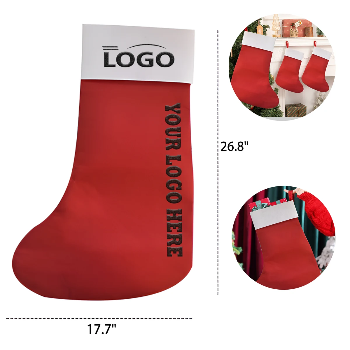 MOQ 50 PCS Oversized Felt Christmas Socks 1