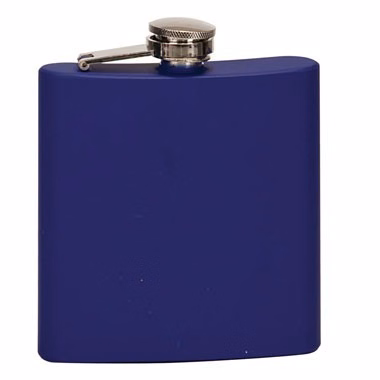 6oz Stainless Steel Flask - Matte Blue