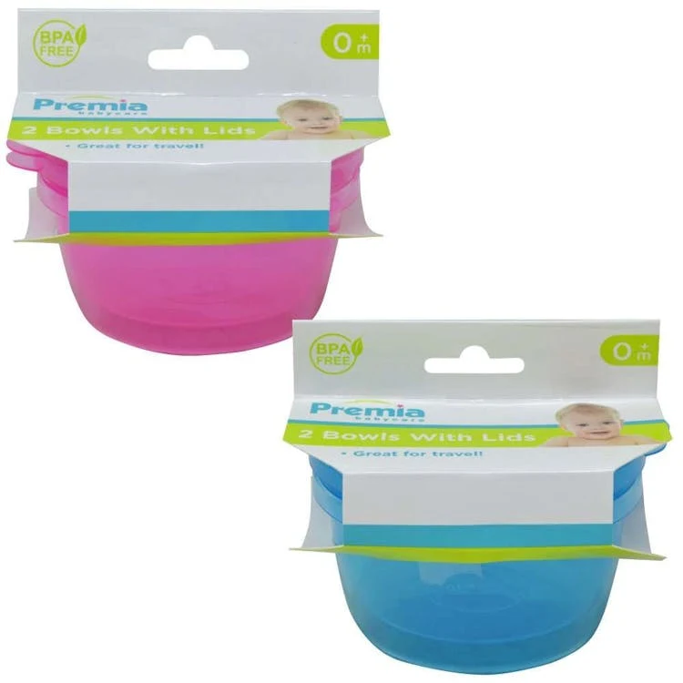 Premia Babycare Baby Bowls w/ Lid 2 Pack 1