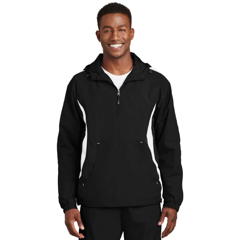 Sport-Tek Colorblock Raglan Anorak. 1