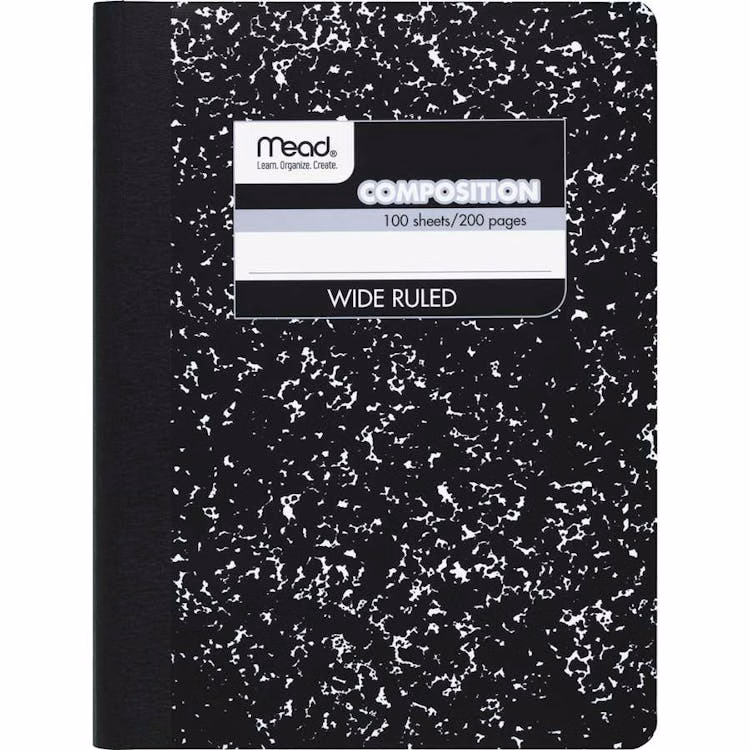 Mead Composition Notebooks - Black Marble 100 Sheets 12 Pack