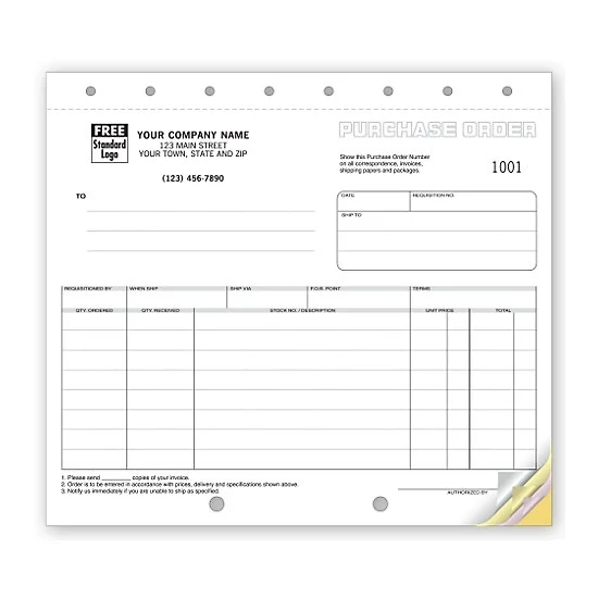 Purchase Orders, Classic Design, Small 1