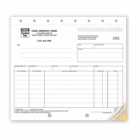 Purchase Orders, Classic Design, Small