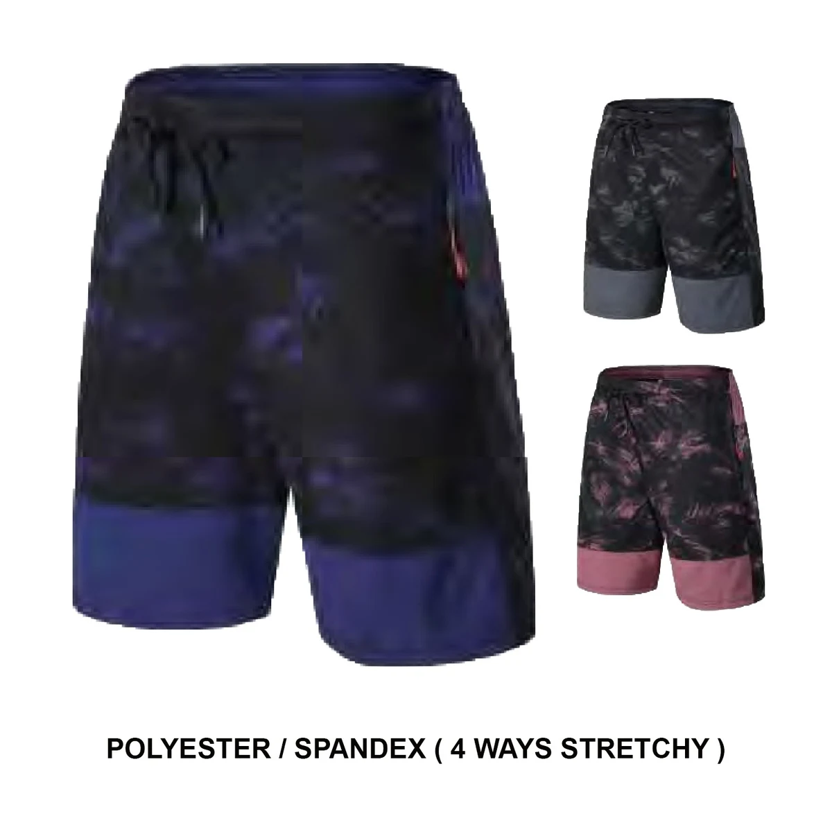 Men's Running Shorts w/Print- Stock Style 3 1