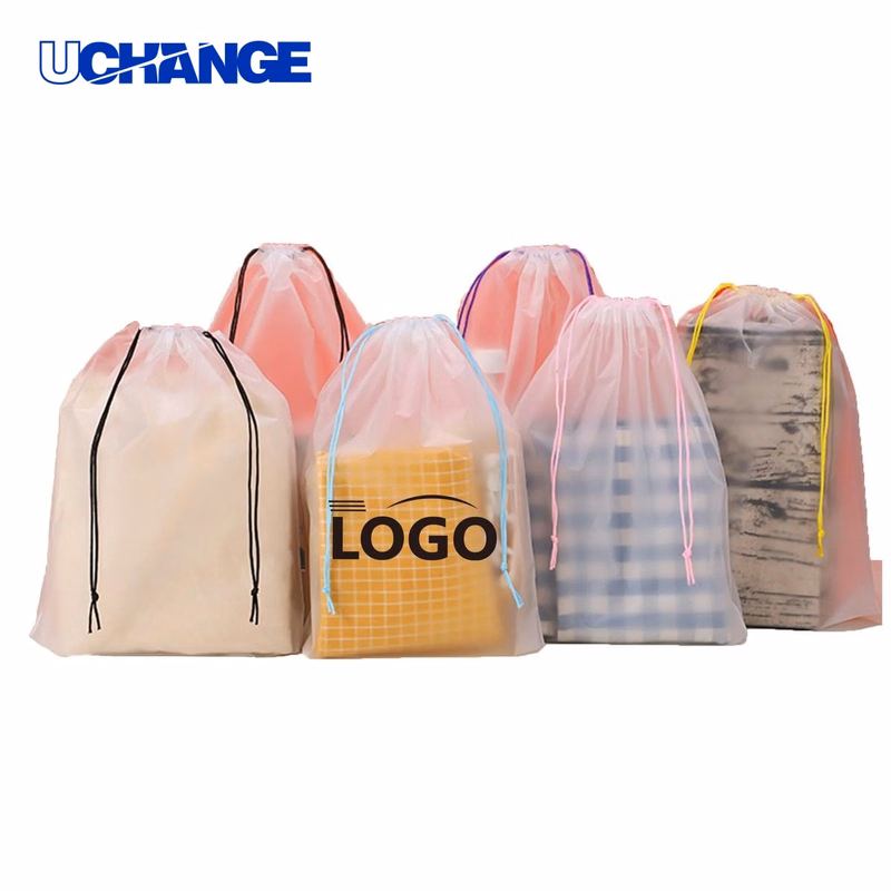 Transparent Frosted Drawstring Bag Organizer