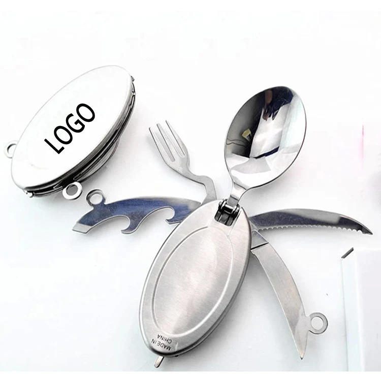 Multi-function Stainless Steel Foldable Fork Spoon Knife 1