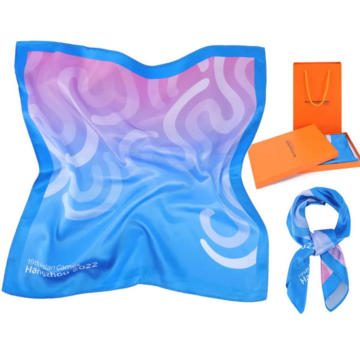 Silk Imitation Printed Square Bandana 1
