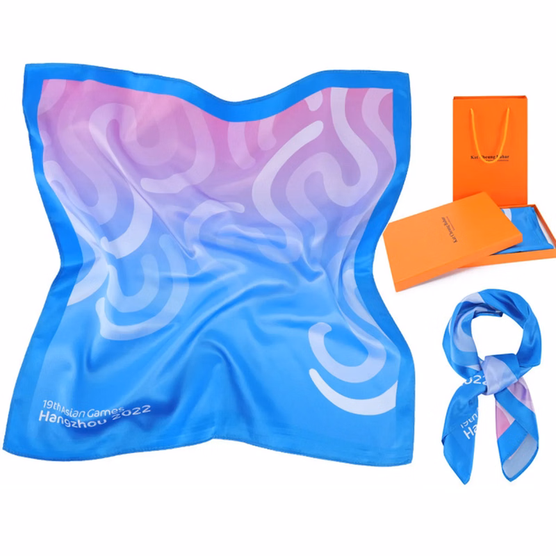 Silk Imitation Printed Square Bandana
