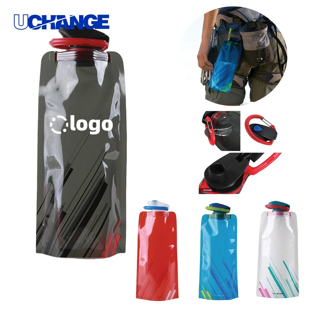 23 oz Collapsible Water Canteen Bag 1