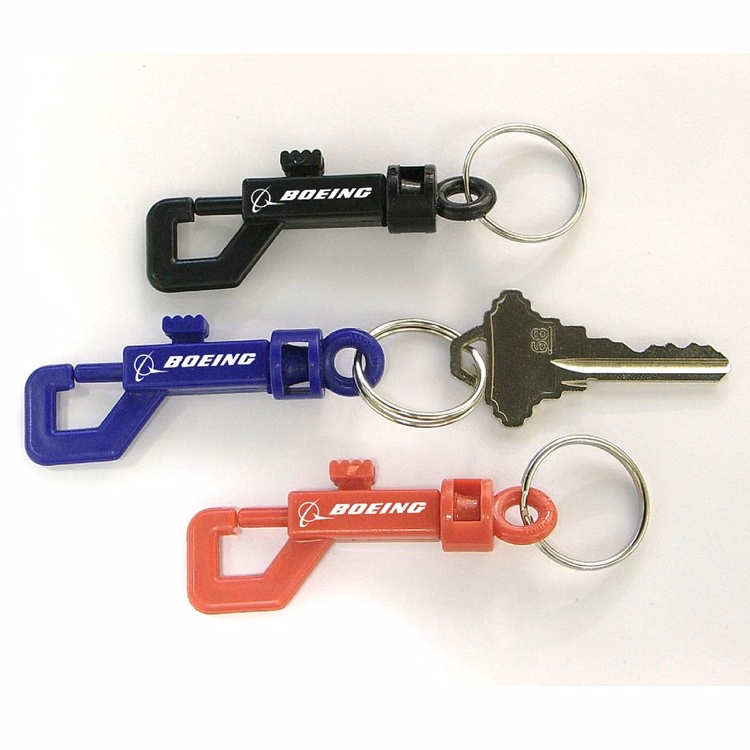 Clip-on key holder with key ring